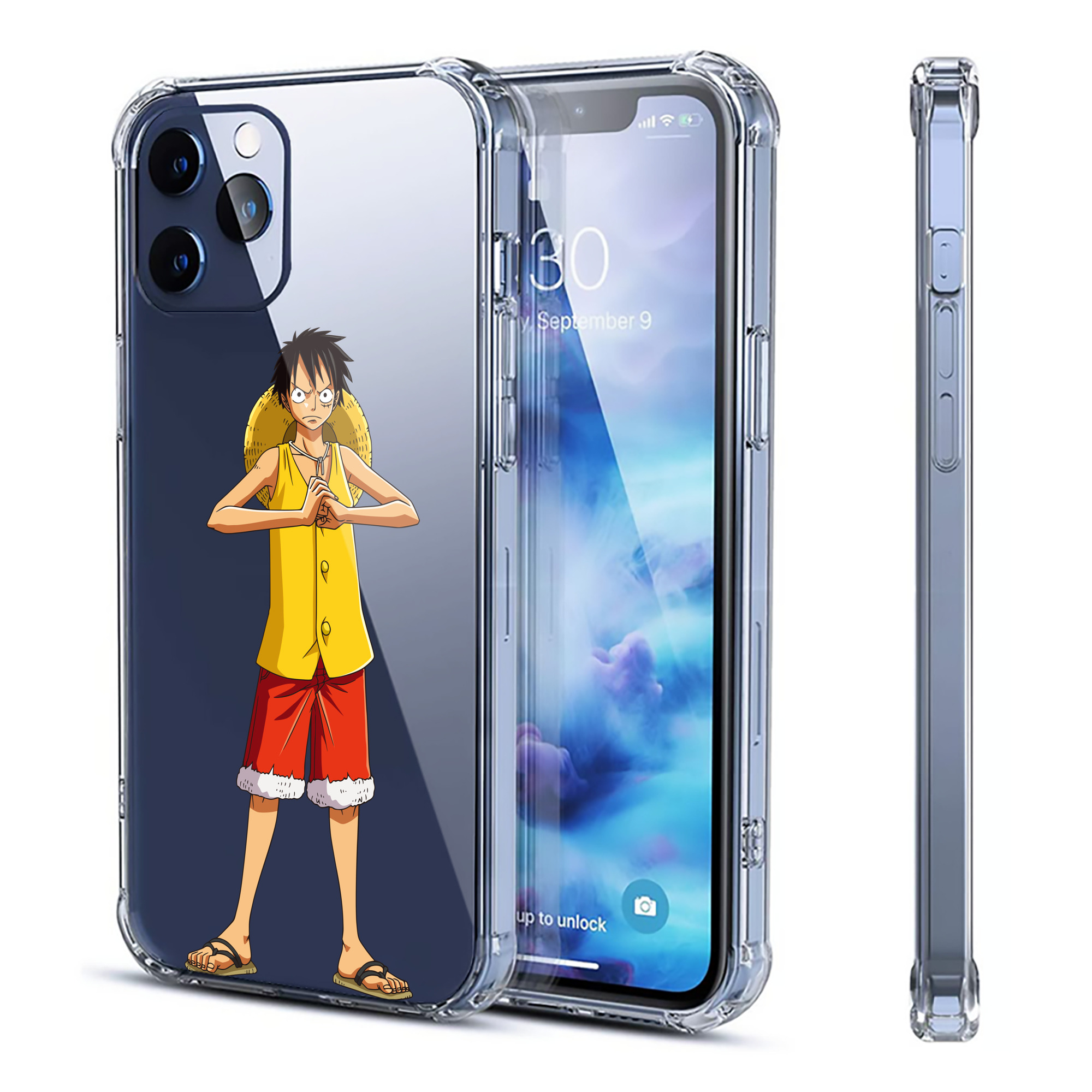 （画像用） ワンピース モンキー・D・ルフィ ONE PIECE Monkey D. Luffy 【iPhone 12シリーズ対応】透明スマホケース（クリアソフトケース）